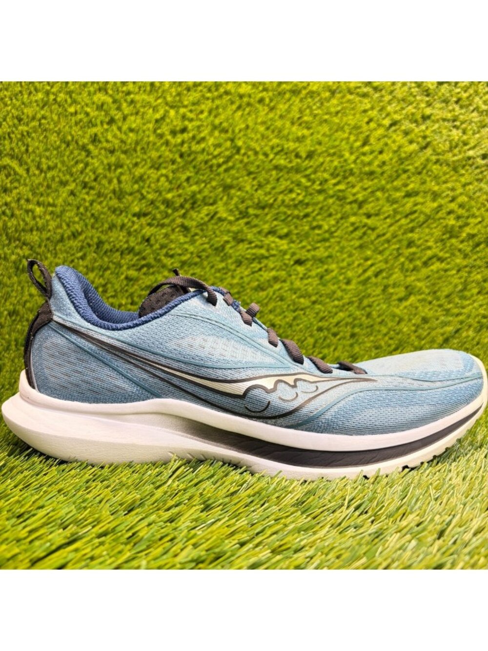 Saucony Kinvara 13 Mens Size 9.5 Blue Black Athletic Running Shoes Sneakers